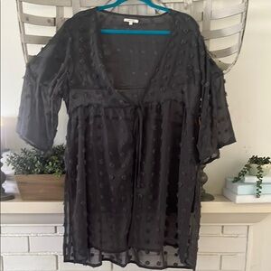 Sheer Black Kimono Cardigan